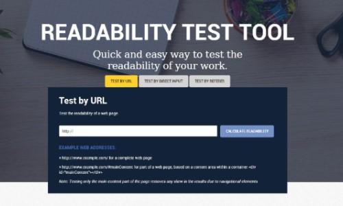 Readability testing tools.